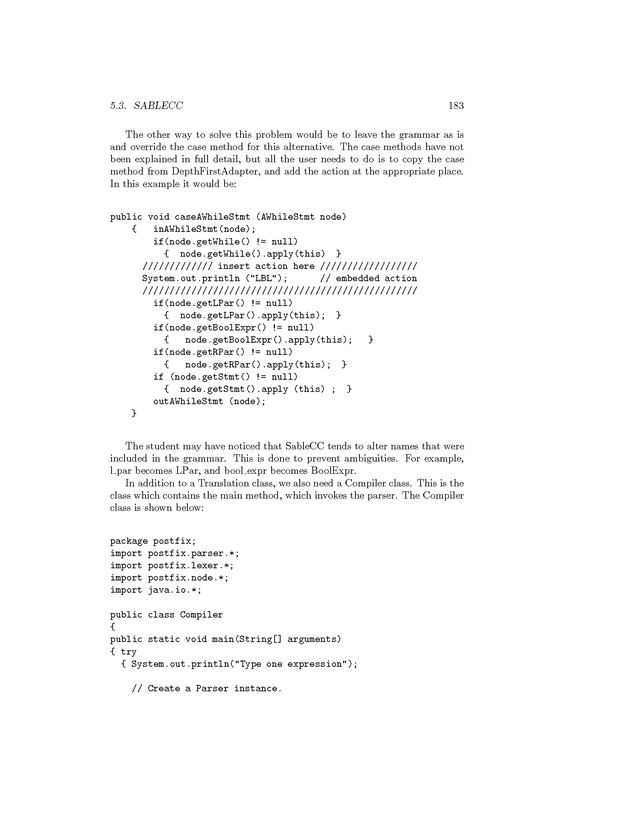 Compiler Design: Theory, Tools, and Examples - Page 183